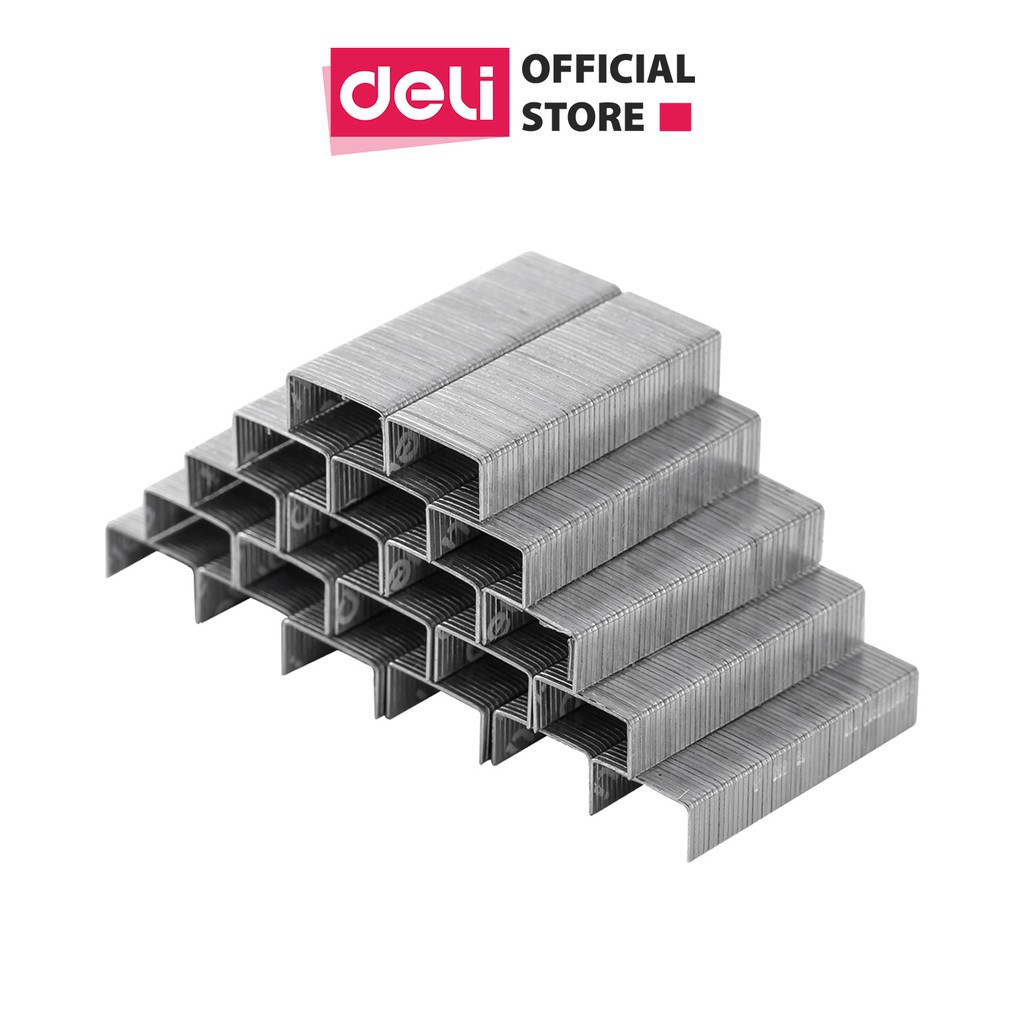 5 hộp Ghim bấm - kim bấm số 10 Deli 0010N, 1000 cái/hộp