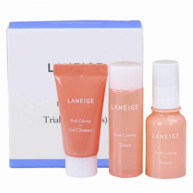 Bộ dưỡng sáng da Laneige Fresh Calming Trial Kit 3 Items