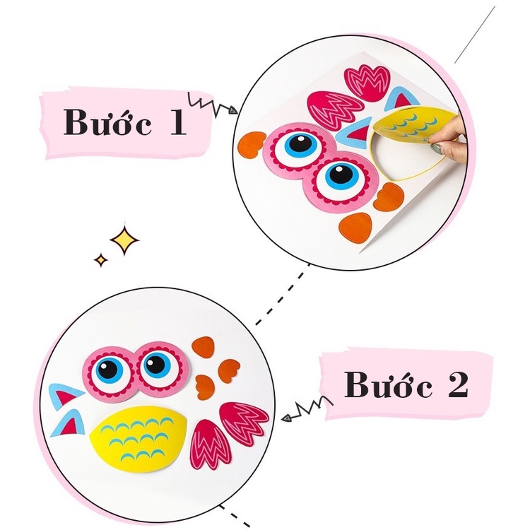 Đồ chơi thủ công DIY tạo hình hoạt hình trên đĩa cho bé