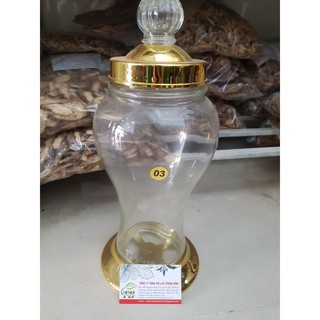 Combo 2 Bình Ngâm Sâm Việt Nam Cao Cấp 3 Lit - Bình Thủy Tinh 3 Lit (Có Van, Không Van)