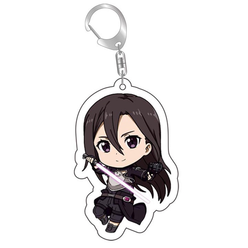 Móc Khóa Kim Loại Hình Sword Art Online Kirito Asuna Yuuki Asuna Asada Shino Q