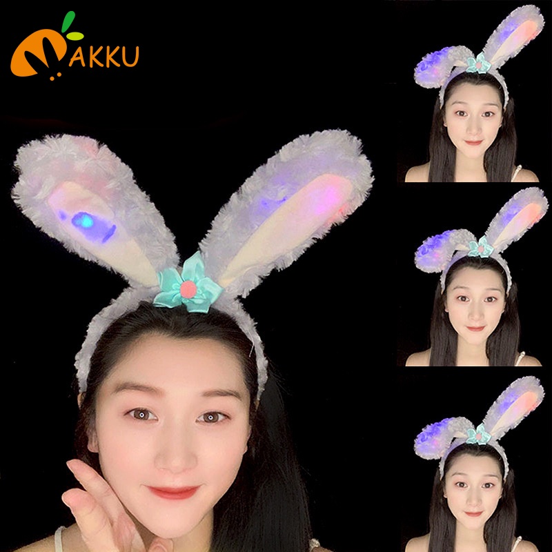 Băng Đô Cài Tóc Hình Tai Thỏ Bằng Lông Nhung Dễ Thương Xinh Xắn Cho Bé