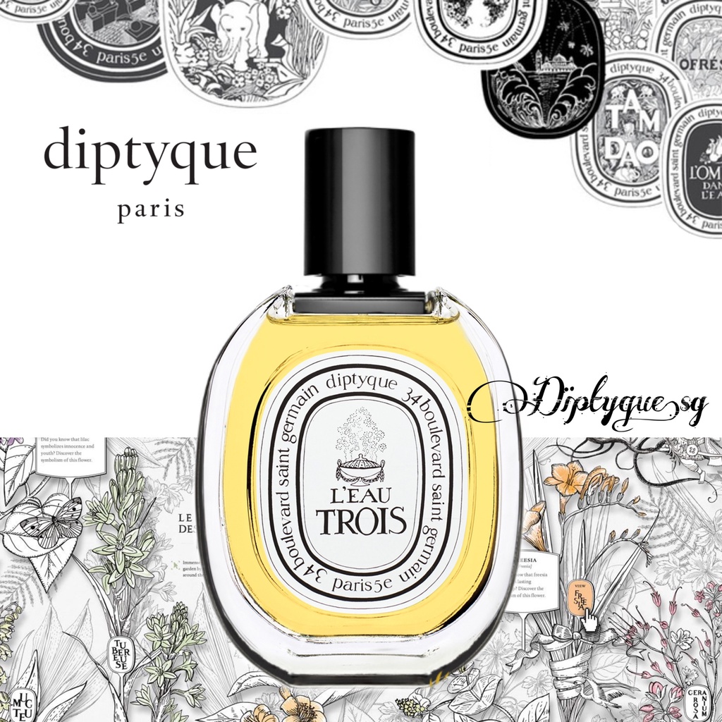 ⚜️ Nước Hoa Dùng Thử Diptyque L'eau Trois Edt Test 5Ml/10Ml/20Ml