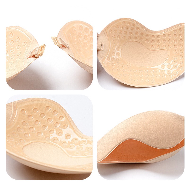 Miếng Dán Ngực Silicone Cài Trước Hình Quả Xoài Siêu BÁM- TẠO KHE- ĐẨY NGỰC_ PK09 - LADY