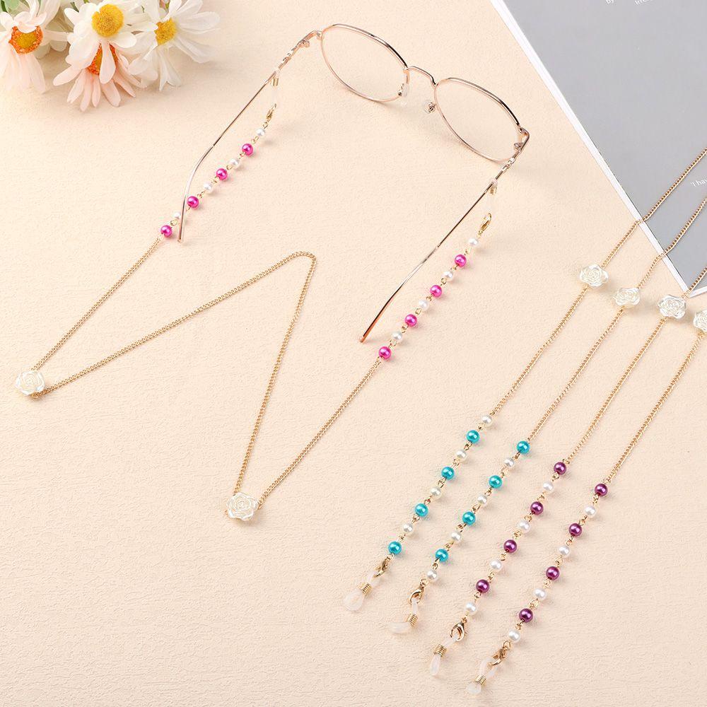 Chuỗi Dây Đeo Mắt Kính Chống Thất Lạc Đính Hoa Tiện Dụng Giá Đỡ