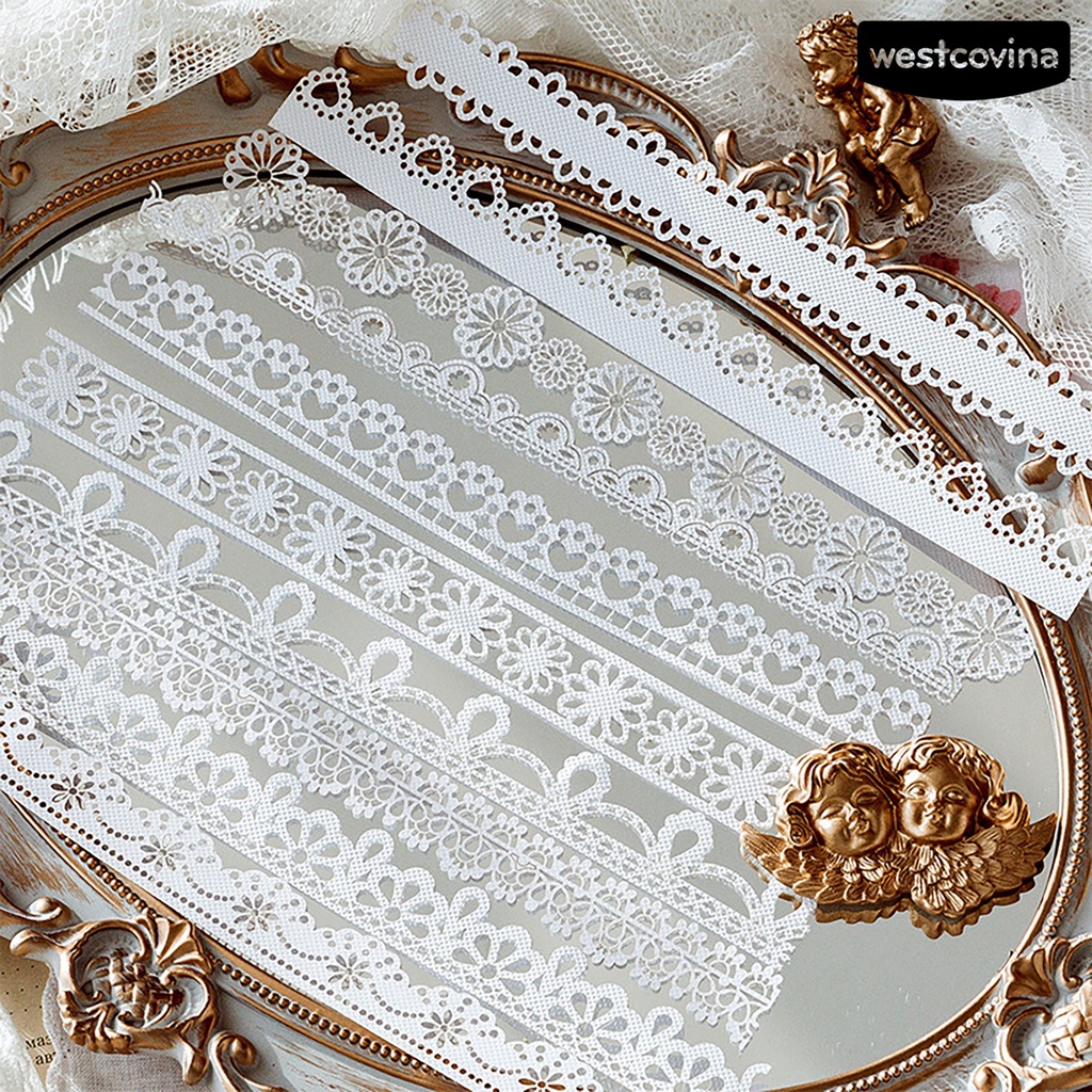 [Hot]✍Bộ 10 Sổ Tay Họa Tiết Ren Dùng Làm Đồ Thủ Công Nhẹ Nhàng