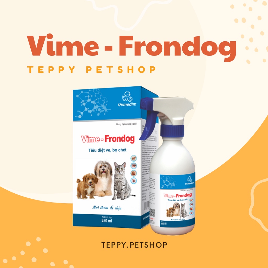 Xịt ve rận Vime - Frontdog 250ml cho chó mèo