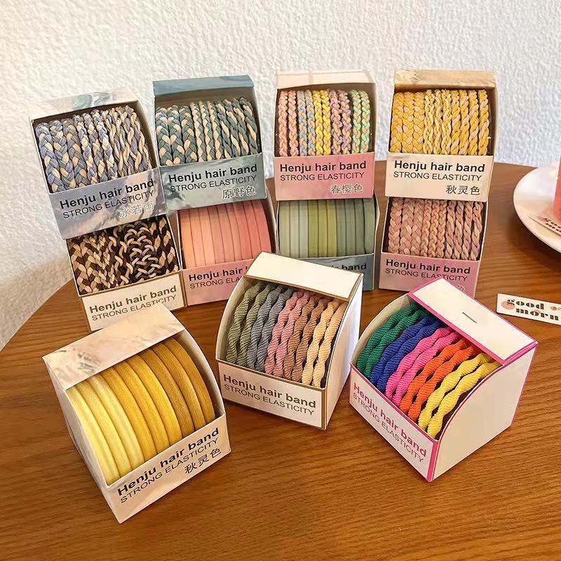 Dây Buộc Tóc Cao Su Co Giãn Màu Kẹo Ngọt Thời Trang Hàn Quốc 2022