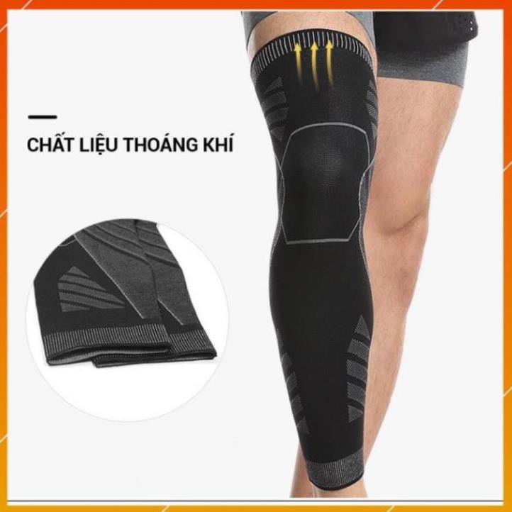 Đai ống dài chống căng cơ chân đùi AOLIKES HX 7060 (1 cái), Đai bó gối chuyên gym, chính hãng
