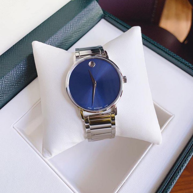 Đồng Hồ Movado Nam 0607216 Museum Classic Blue Dial Stainless Steel Men’s Watch