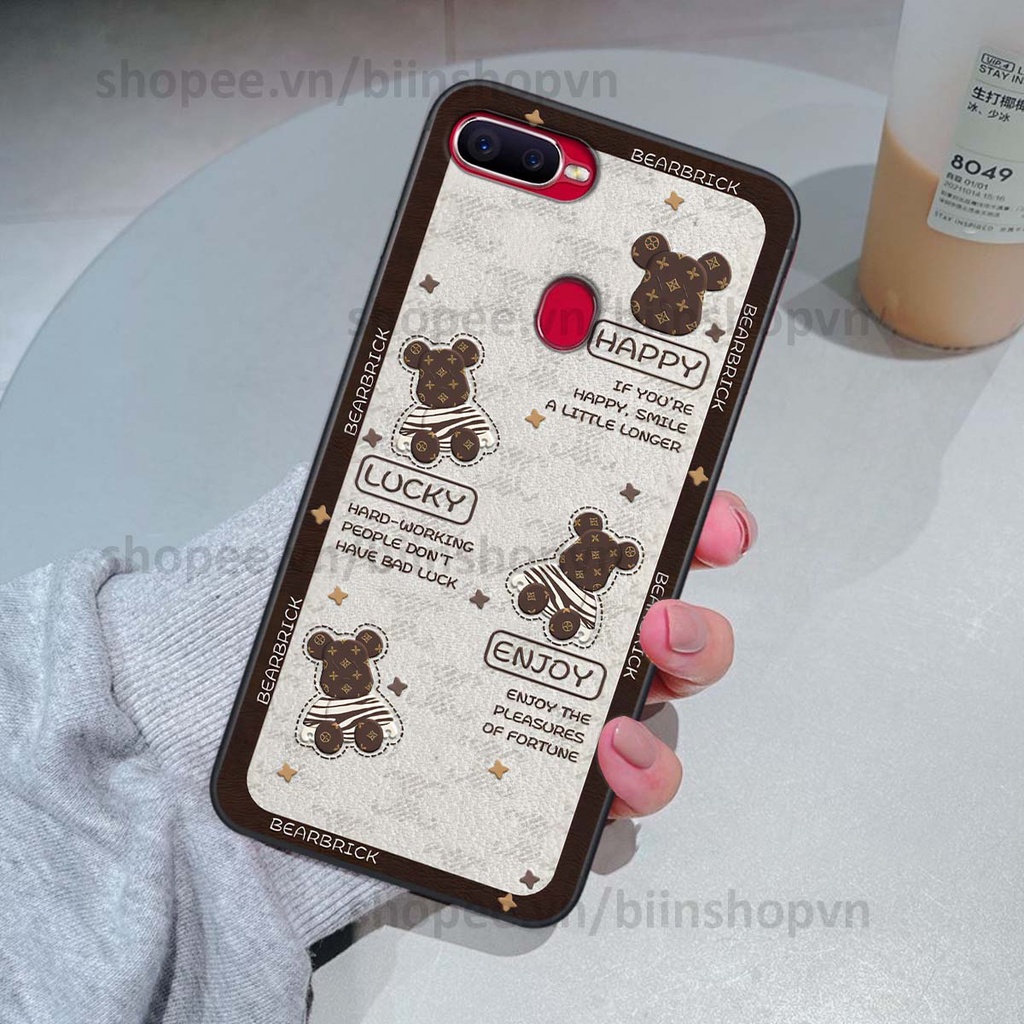 Ốp Oppo A5s / A7 / F9 / A12 hình gấu bear brick đẹp độc lạ, thời trang, cá tính