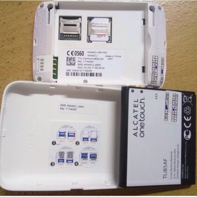 Pin Alcatel MW40, Airtel MW40 1800mAh - Pin thay thế cho bộ phát Wifi 4G Alcatel MW40, Airtel MW40. Pin mới 100%