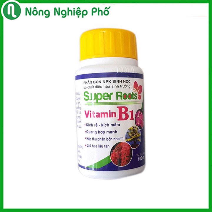 Phân bón Vitamin B1 Super Roots kích rễ bật mầm - Chai 100ml