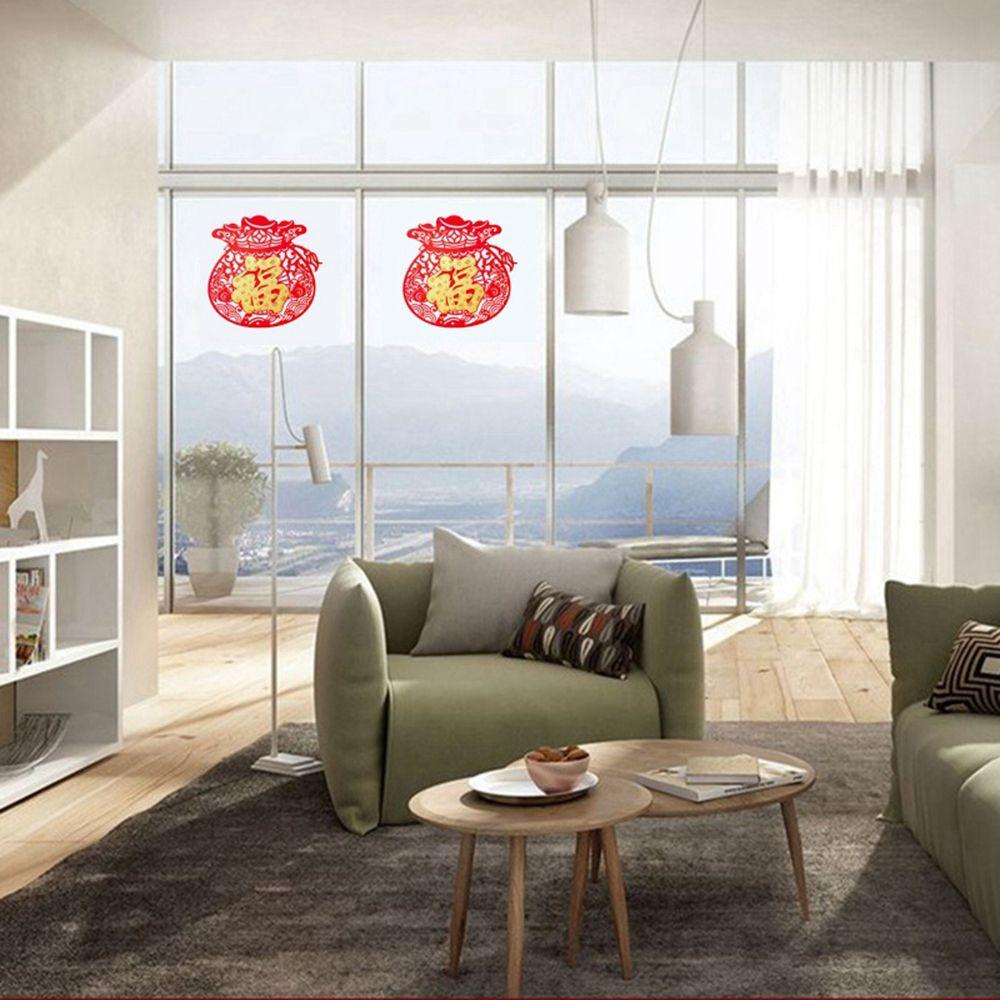 Nhãn Dán Trang Trí Cửa Kính Nhân Dịp Năm Mới 2022 Phong Cách Trung Hoa