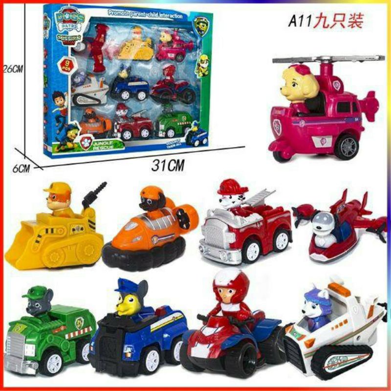 [Freeship Đơn 50k]_ Chú Chó Cứu Hộ Paw Patrol Mô Hình 6 Con , 7 Con, 9 Con Đồ Chơi Cho Bé