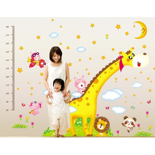 Decal dán tường Thước đo hươu vàng