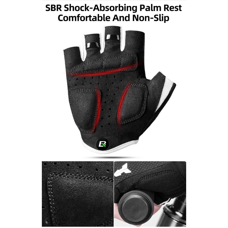 Găng tay hở ngón ROCKBROS thoáng khí chống sốc