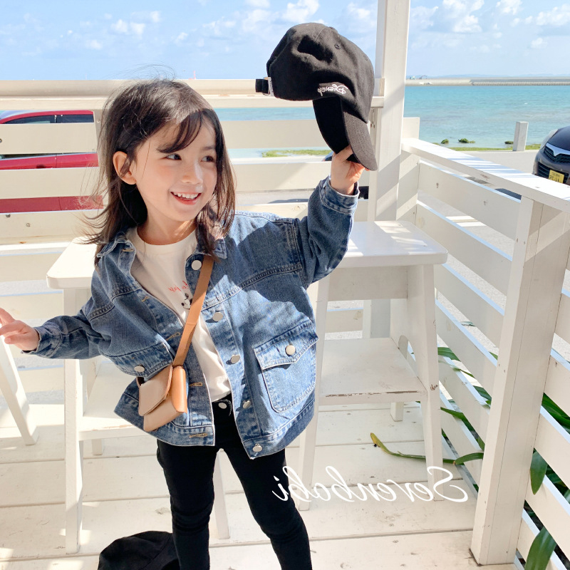 Áo Khoác Jean Phong Cách Hàn Quốc Cho Bé Gái