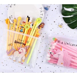 Set 20 chiếc - Bút bi nước hình dễ thương, bút viết mực nước màu đen, cho các bạn nhỏ viết chữ đẹp