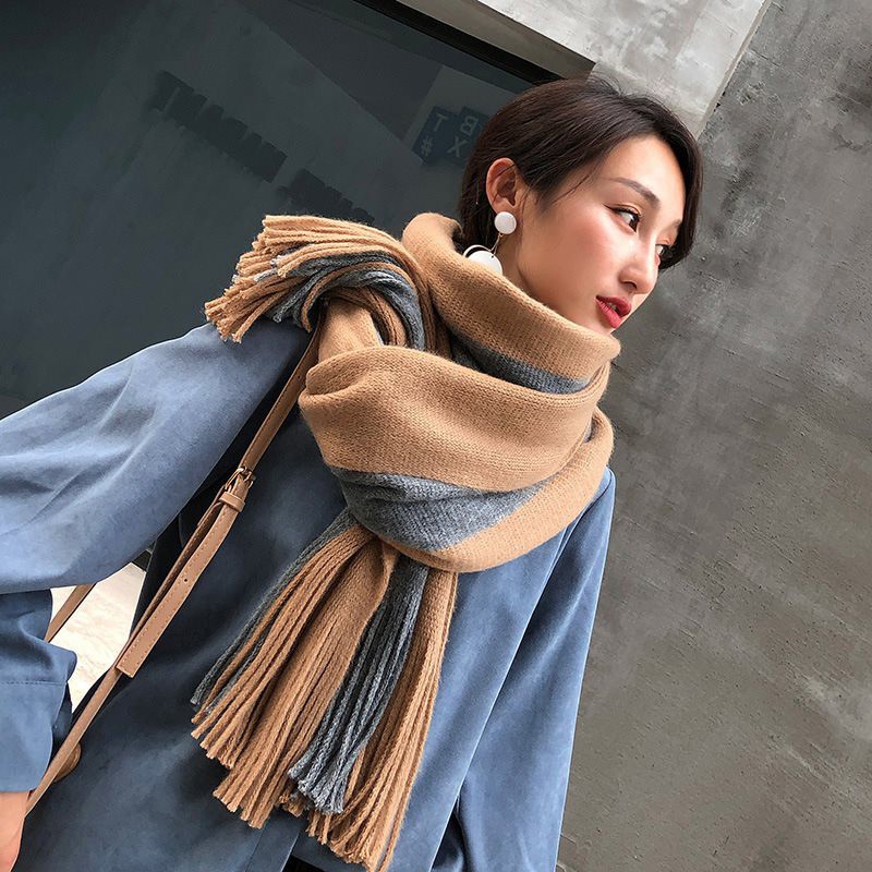 Khăn Chất Len Dạ Cashmere Pha Màu Style Hàn Quốc Dành Cho Cả Nam Và Nữ TT&amp;GĐ