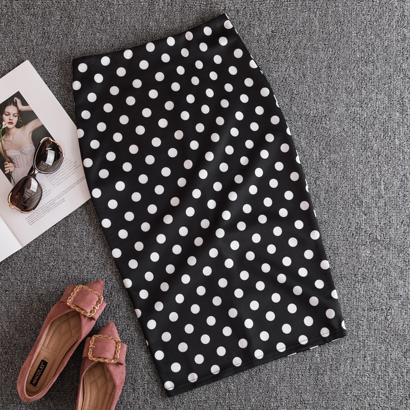 [Mã FAGREEN55 giảm 10% tối đa 30K đơn 99K] Chân Váy Ôm Xẻ Tà Họa Tiết Chấm Bi Thời Trang Công Sở Cho Nữ | BigBuy360 - bigbuy360.vn