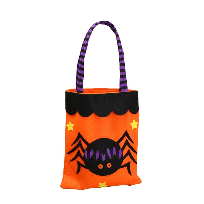 Túi xách tay họa tiết hoạt hình phù thủy / bí ngô dùng trang trí Halloween