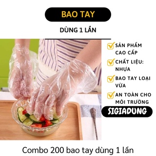 Mua  SGD  Bao Tay Nilong - Hộp 200 Bao Tay Dày Dặn Dùng 1 Lần Làm Bếp Nấu Ăn  Nhuộm Tóc 7794