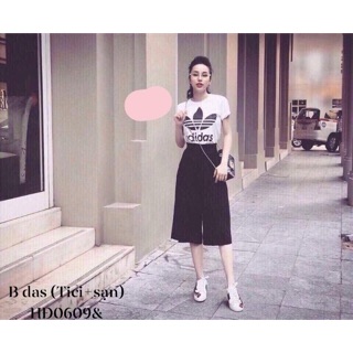 Bộ áo thun ba lá kèm quần ống sớ - HĐ