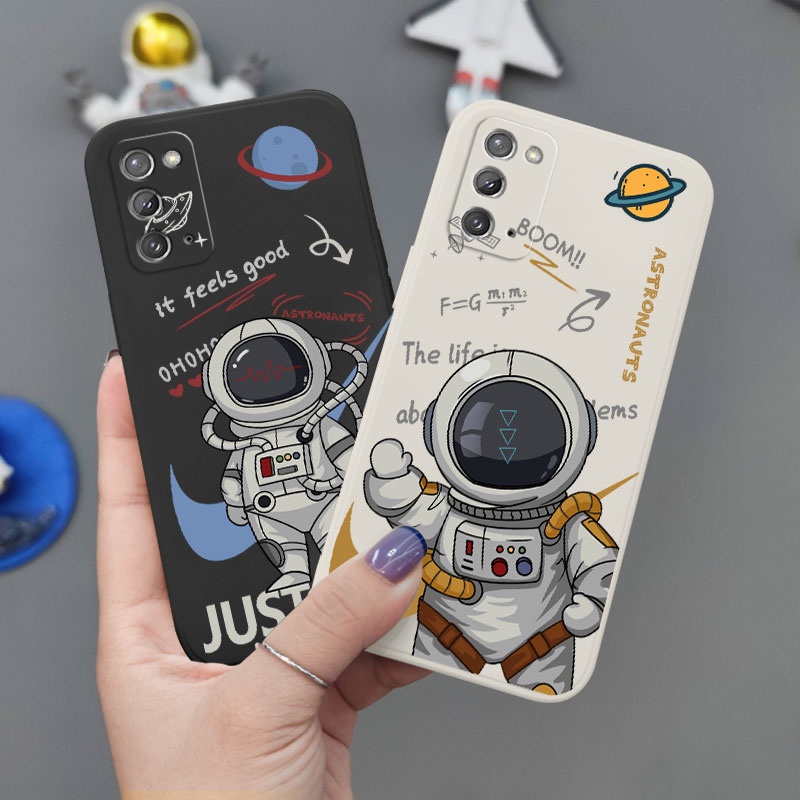 Ốp Điện Thoại Silicon Dẻo Họa Tiết Phi Hành Gia Cho Samsung Galaxy Note 20 Ultra 10 Plus 9