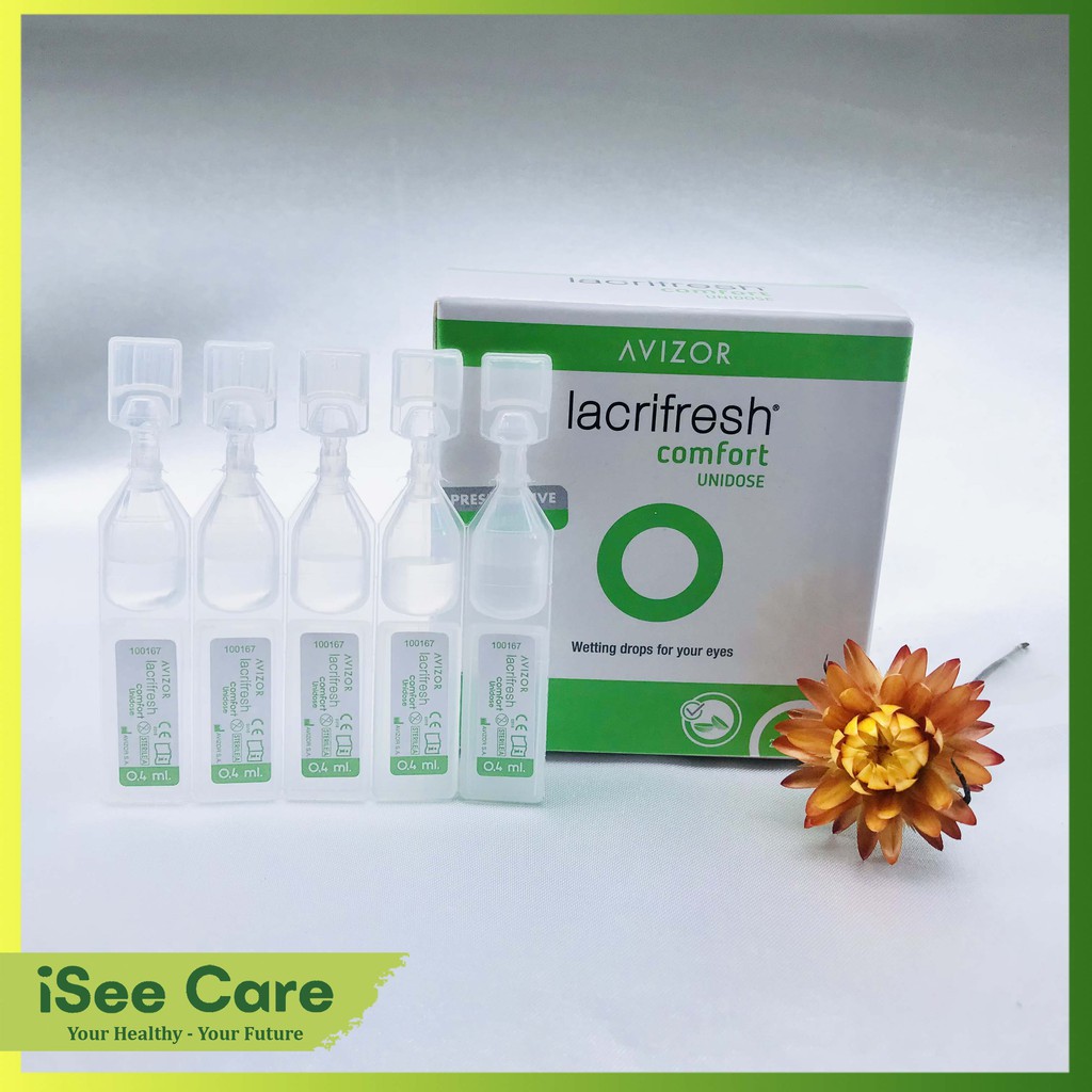 Nước nhỏ mắt không chất bảo quản Avizor Lacrifresh Comfort Unidose dạng tuýp