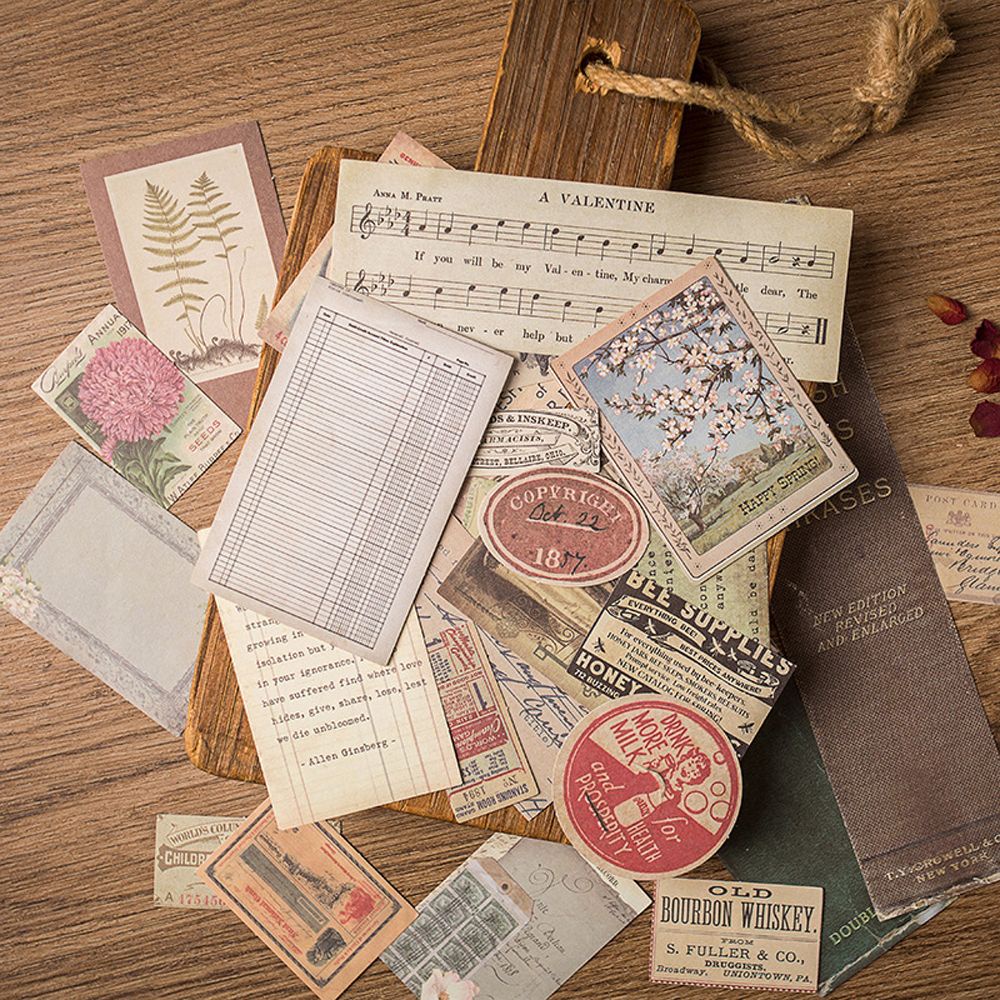 Miếng dán trang trí sổ tay kiểu cổ điển DIY