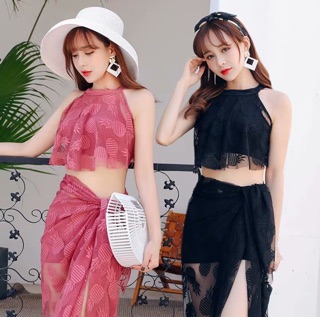[ORDER] Set bikini 3 chi tiết 4 màu ren