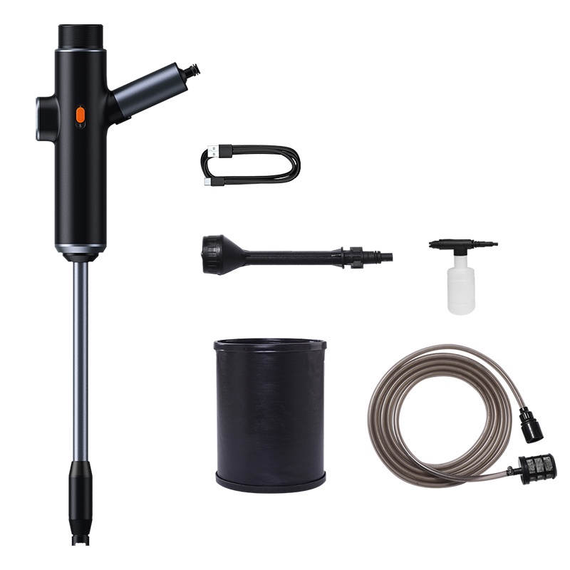 Máy phun tăng áp rửa xe ô tô sử dụng pin sạc Baseus Dual Power Portable Electric Car Wash Spray Nozzle