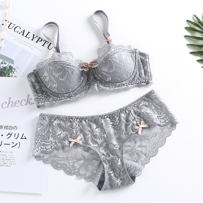 Set đồ lót Varsbaby v146 phối ren hoa xuyên thấu phong cách quyến rũ dành cho nữ