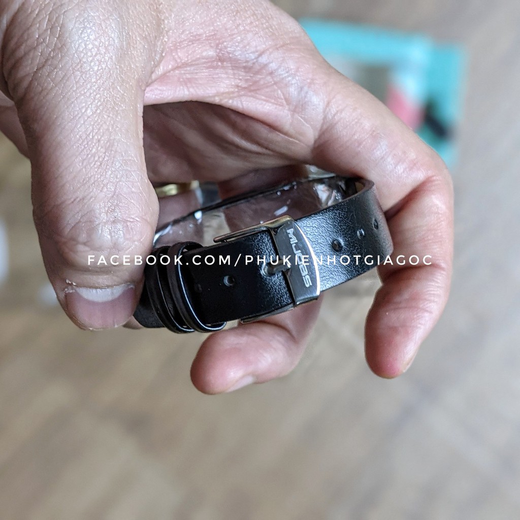 Dây da Mijobs cho Mi band 5 / Dây Mi band 4, Dây Miband 3 làm bằng da - Chính hãng Mijobs
