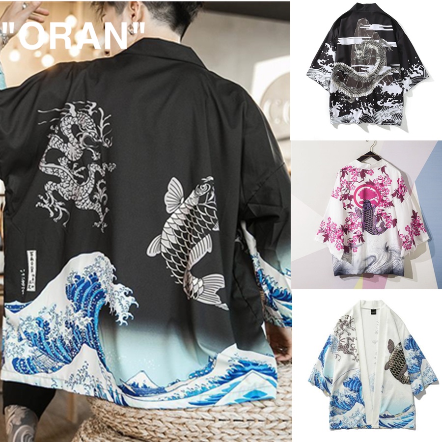 Áo khoác phong cách kimono thời trang chống nắng cho nam và nữ