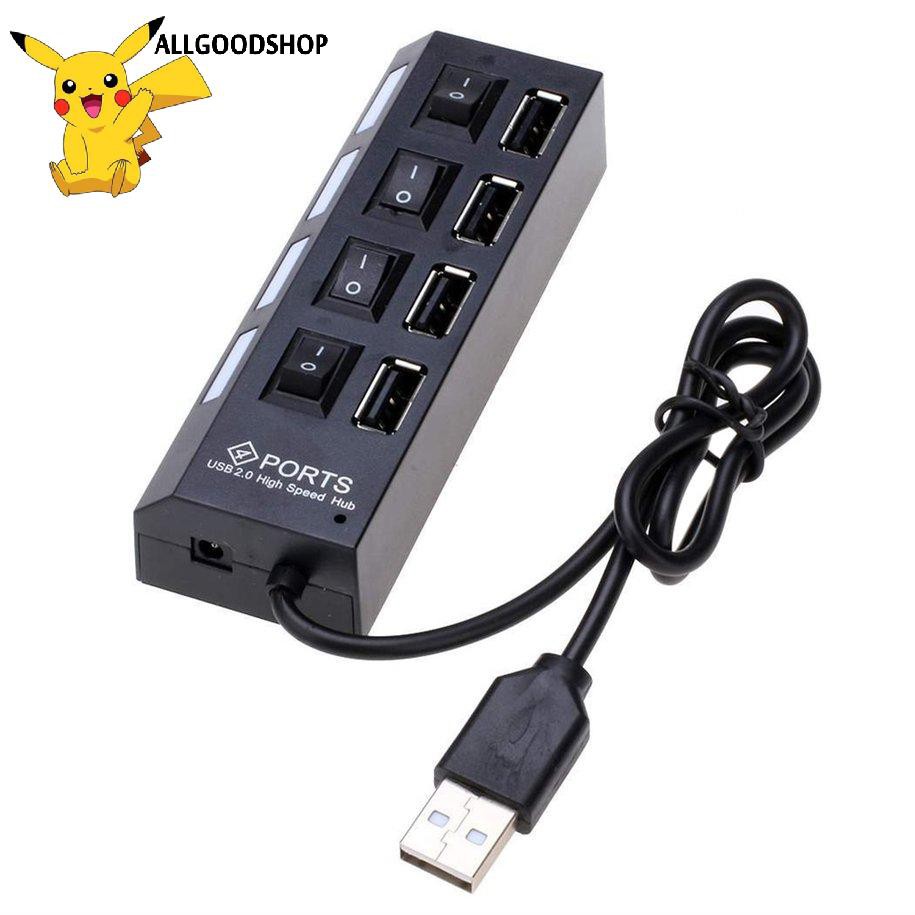 HUB Chia USB 4 Cổng - Có Công Tắc Và Có Đèn Led- Tốc Độ Cao - Tiện Dụng Và Chất Lượng