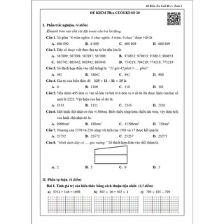 Sách Đề Kiểm Tra Toán 4 Học Kì 1