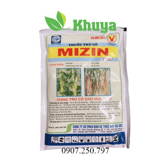 Thuốc trừ cỏ SPC Mizin 80WP 100gr Chuyên trừ cỏ Bắp và Mía