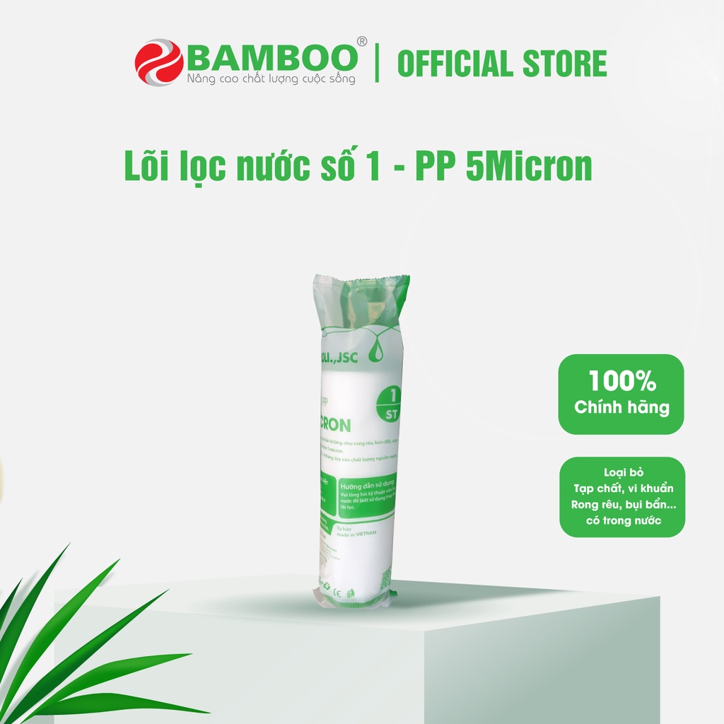 [Mã BMBAU50 giảm 10% đơn 99k] Bộ 5 lõi lọc nước Bamboo: 3 lõi số 1, 1 lõi số 2, 1 lõi số 3