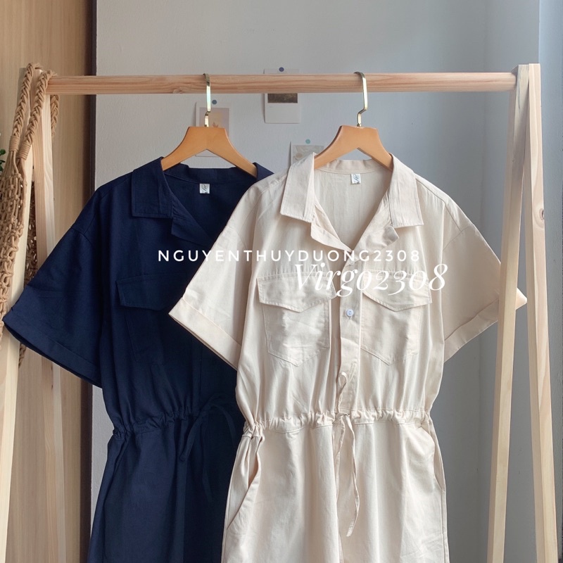 [Ảnh thật/Video/Sẵn]Jumsuit thô rút eo style Ulzzang | BigBuy360 - bigbuy360.vn