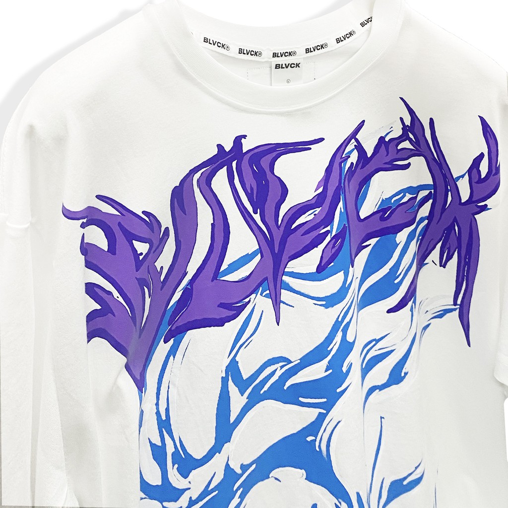 Áo thun BLVCK Flame skull - 2 màu (Trắng, đen)
