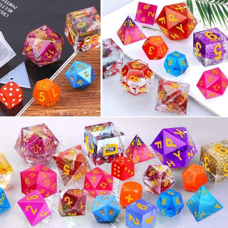 Khuôn Silicone 15 Hình Dạng Khác Nhau Dùng Để Làm Đồ Thủ Công DIY