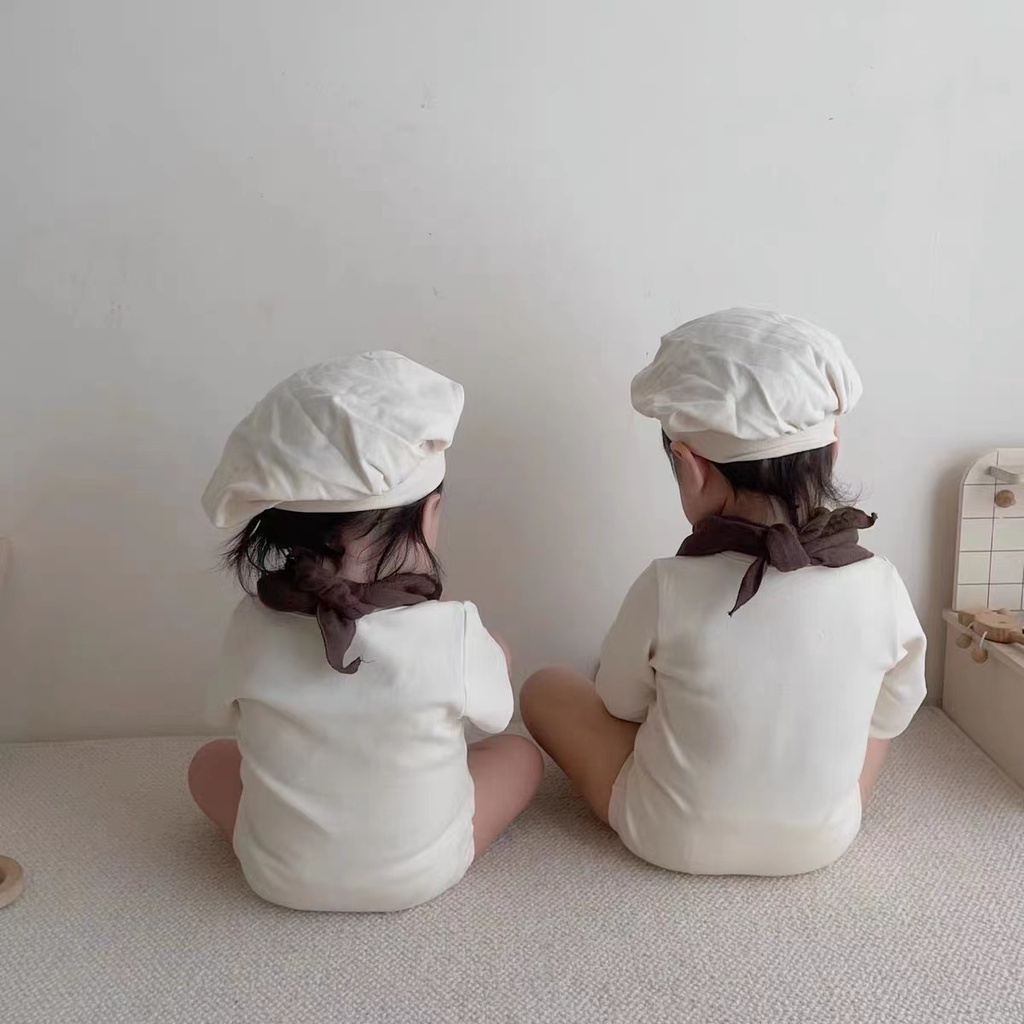 Jumpsuit DàI Tay In HoạT HìNh + Mũ Dễ Thương Cho Bé GáI