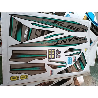 Tem rời elegant 2019 xanh lục bảo đen