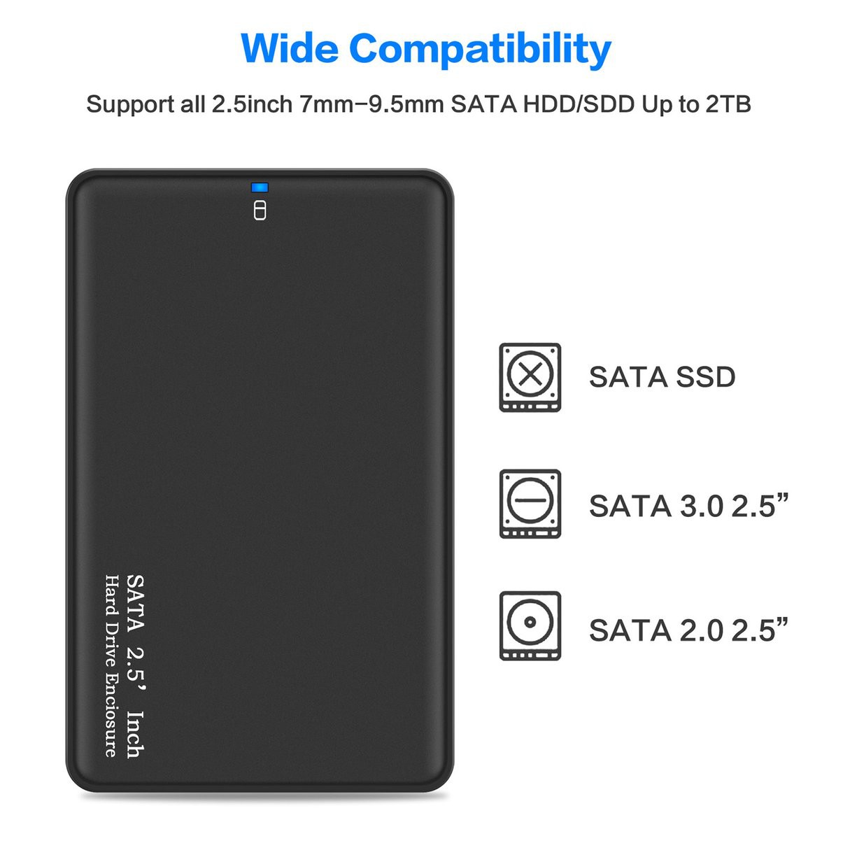 Hộp Đựng Ổ Cứng Di Động 2tb Hdd Sata Sang Usb 3.0 2.5 Inch | BigBuy360 - bigbuy360.vn