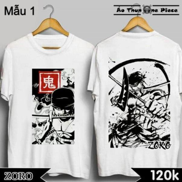 ⚡️FREESHIP⚡️3 Mẫu Áo Thun In Hình Roronoa Zoro 2 Mặt "Cực Đẹp, Cực Ngầu" - Áo Thun One Piece