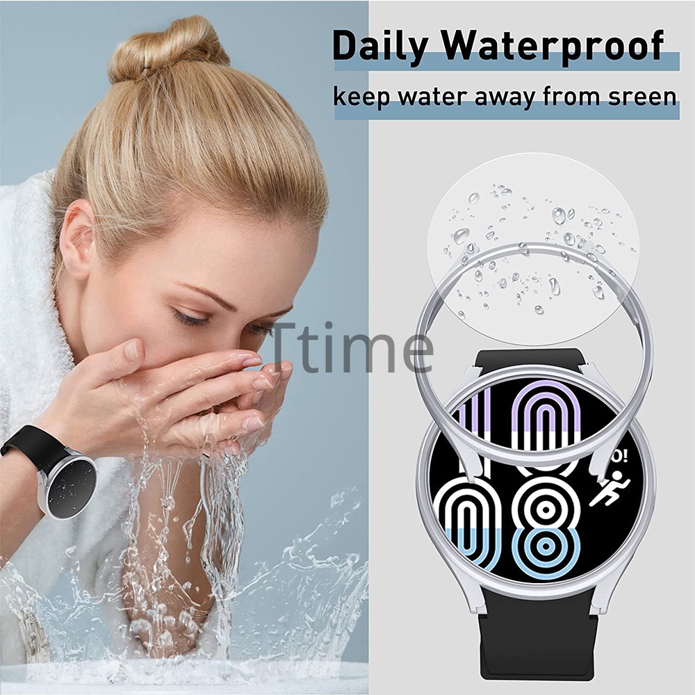 Ốp Lưng PC ChốNg NướC + KíNh CườNg LựC BảO Vệ MàN HìNh Cho Samsung Galaxy Watch 5 40mm 44mm