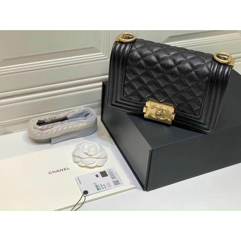 Túi xách nữ MINI CAVIAR Size 22cm Fullbox, túi vải, giấy nến bọc