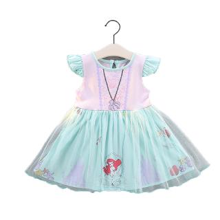 Đầm Hóa Trang Nàng Tiên Cá Tay Ngắn Cho Bé Gái Dịp Halloween